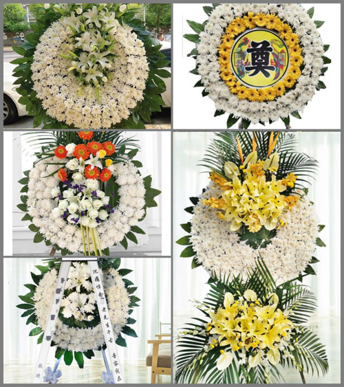 山西晋城高平市南城街道庞村村花圈速递